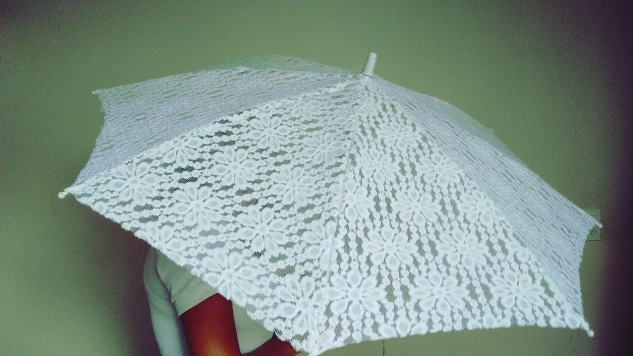 Como fazer sombrinha  de renda passo a passo