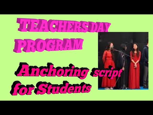 hosting script for teachers day