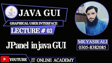 3) java Swing JPanel in Java GUI in Pashto/ Urdu