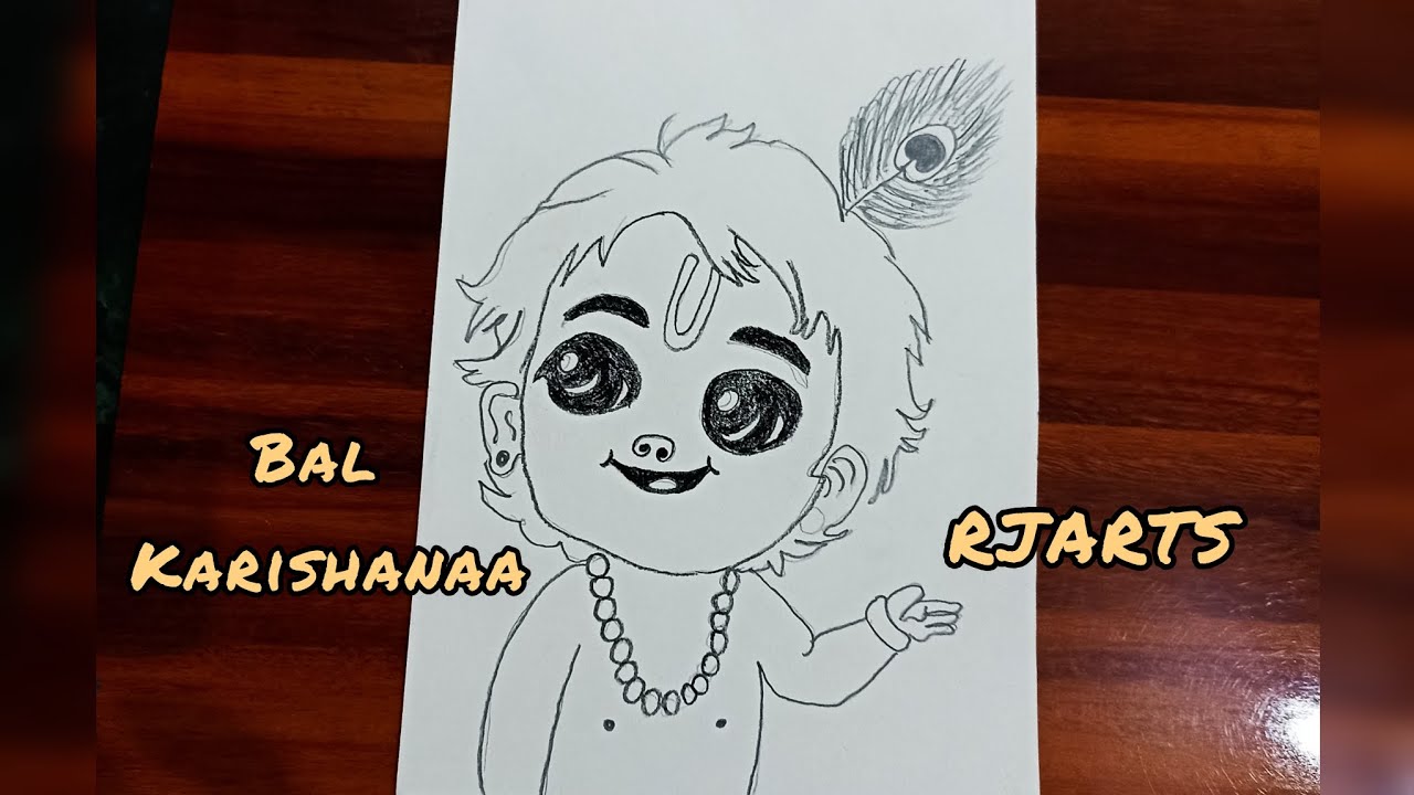 Bal karishanaa drawing/krishan/outline /Chitara/easy drawing/step by step
