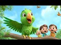 Main Tota – हरा तोता बोल पड़ा | Funny Hindi Rhyme for Children