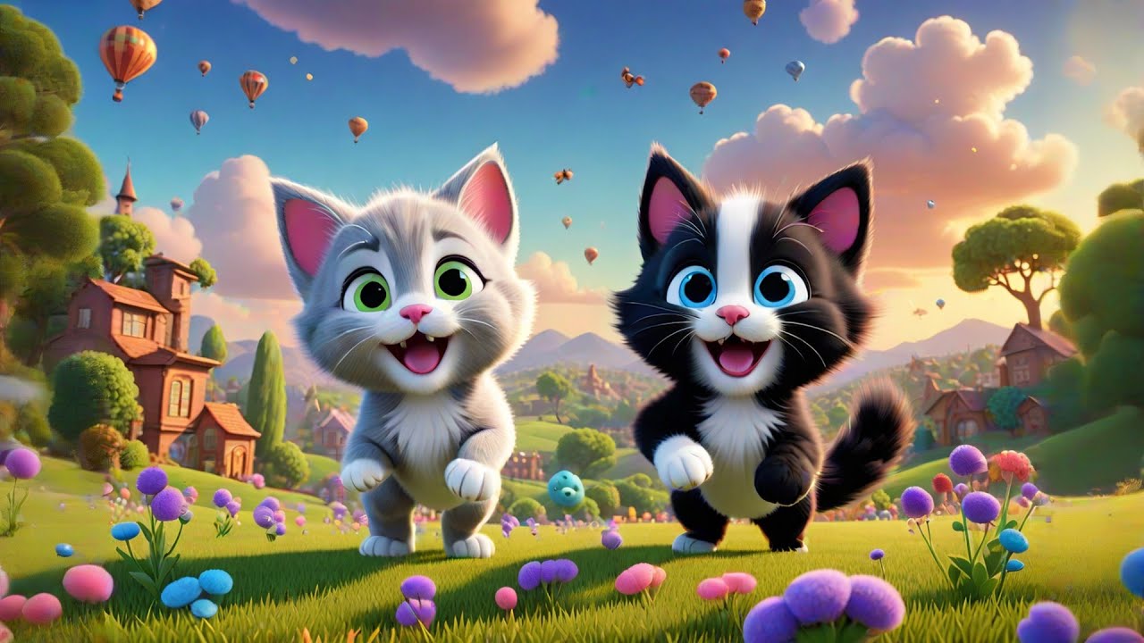 Three Cuddly Kittens Purr and Nap | Gentle Animal Rhymes for Kids | Preschool Learning Songs