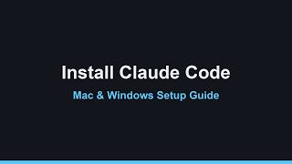 Details How to Set Up Claude Code on Mac & Windows | Official Install Guide Update