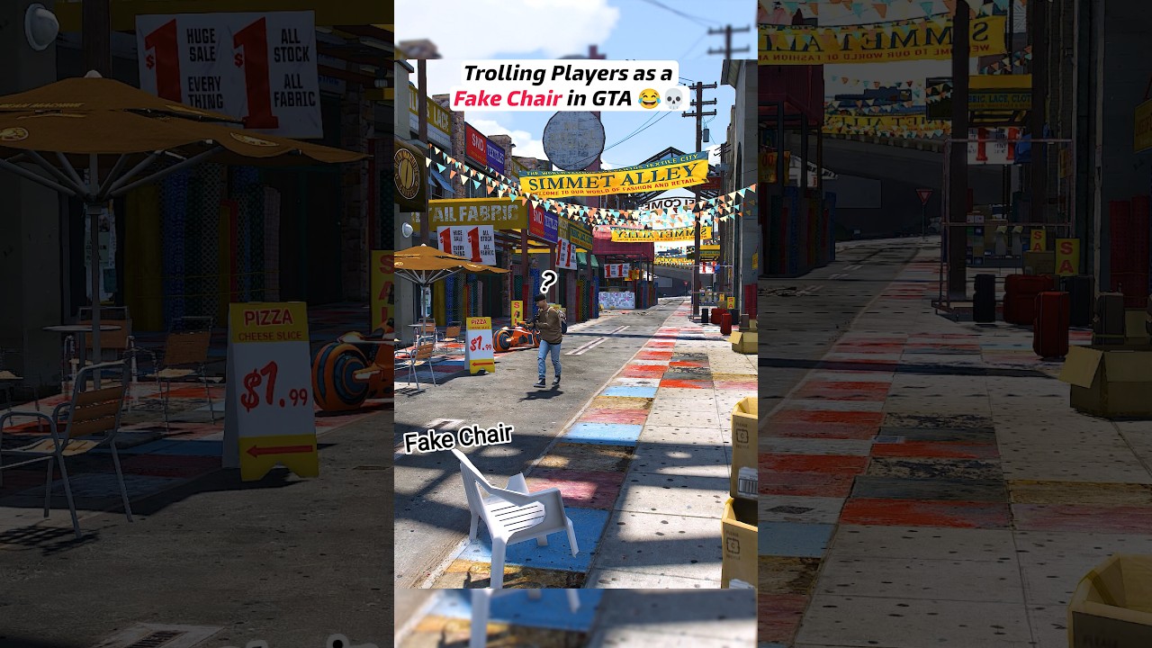 Trolling Players as a Fake Chair in GTA V 😂💀