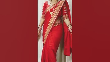 ❤️✨Heavy border Tight fitting draping trick - draping tutorial -sari draping -#saree #shortsvideo