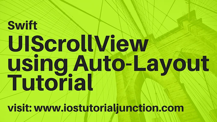 UIScrollView with Autolayout Swift ios tutorial