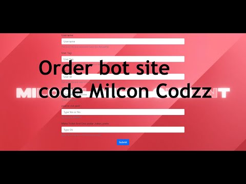How to make order bot site without coding 😱 | #Milconcodzz