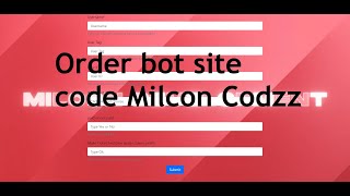 How to make order bot site without coding 😱 | #Milconcodzz