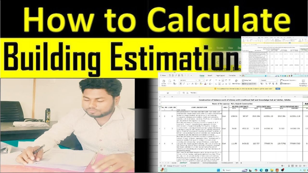 Bill of Quantity (BOQ ) Rate analysis of construction work as per CPWD || Part 2 video 