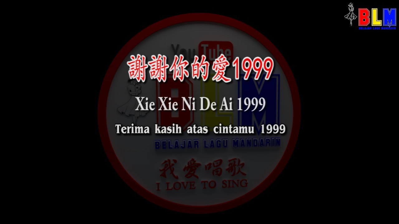 Xie Xie Ni De Ai 1999 - 謝謝你的愛1999 - Male - Karaoke - Terjemahan - Pinyin - Lyrics - Lirik