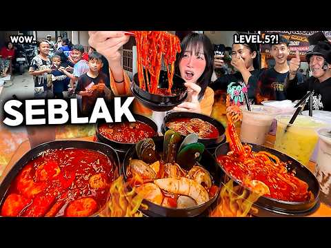반둥2탄) 5단계 최고 매운맛에 도전했습니다🔥 역대급 매운 인도네시아 스블락 먹방 thumbnail