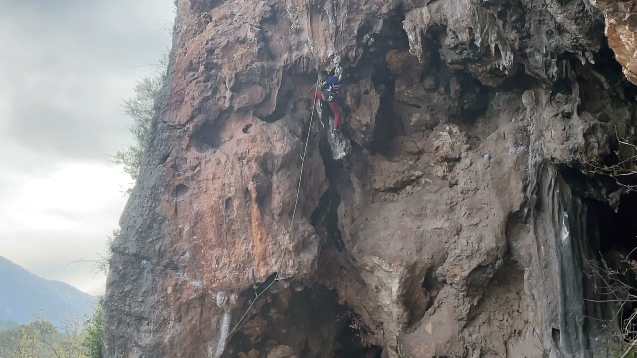 Three happy three friends 7c flash Geyikbayiri Antalya climb