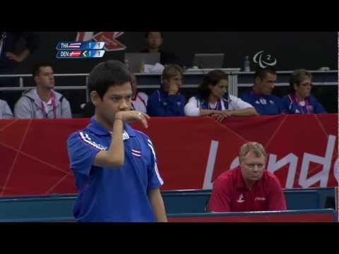 Table Tennis - THA vs DEN - Men's Singles - Class 6 Semi final - London 2012 Paralympic Games