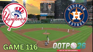 Game 116- New Rivalry! Yankees vs Astros!! OOTP Baseball!!
