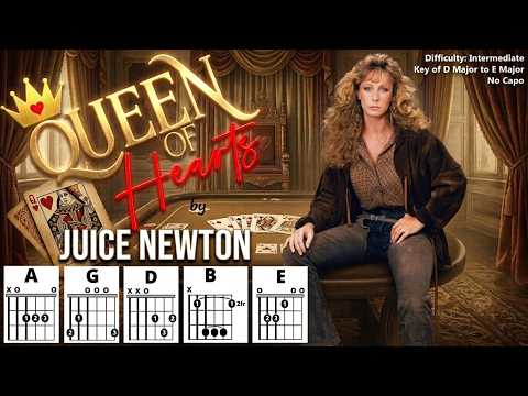 How to Play "QUEEN OF HEARTS" by Juice Newton (No Capo) | Intermediate Guitar Play-Along + TAB