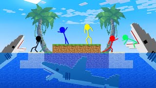 Stickman VS Minecraft: Deserted Island - AVM Shorts Animation screenshot 5