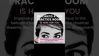 Join my Belcanto4her Practice Room, online, for singing Ladies of any level:link in the description!