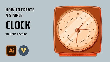 Adobe Illustrator Tutorial - Create A Clock Flat Design (with Grain Texture)