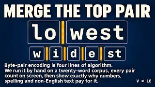 Learn LLMs & Agents #2: Tokenisation: Byte-Pair Encoding as an Algorithm