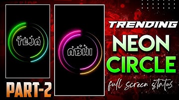 Trending Neon Circle Tutorial Part-2 || Alightmotion || SUNNY EDITZ ||