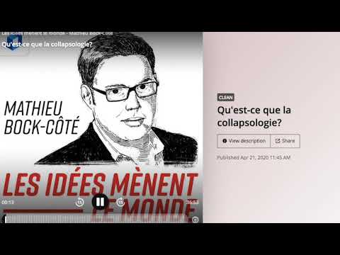 Qu'est ce que la collapsologie? - Rachel Binhas