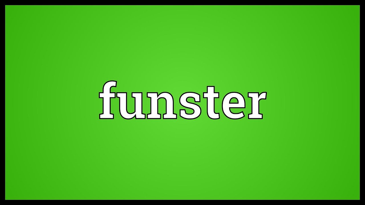 Funster Meaning - YouTube