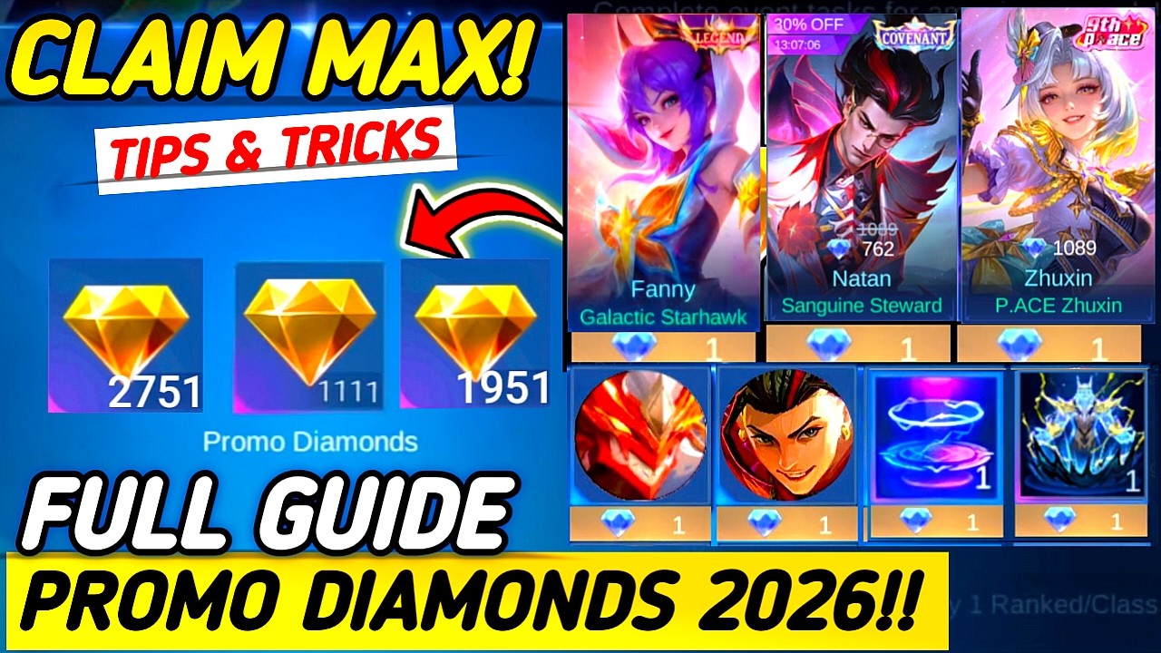 HOW TO GET MAX PROMO DIAMONDS IN 2026 ?! BUY EPIC SKIN/FANNY LEGEND/RECALL EFFECT DRAW 1 💎 - MLBB