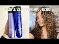 Purple vs. Blue Shampoo Results | Matrix Total Results | 2b-2c Curls/Waves