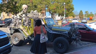 The Spooky Skeleton Jeep in Denton ☠️