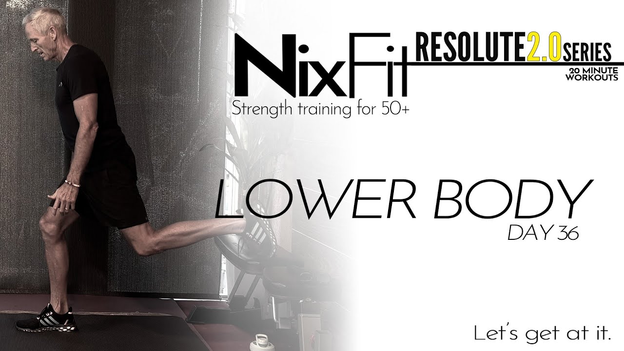 20 min RESOLUTE 2 leg workout at Home Follow along Women Men 45 55 65+  glutes quads calfs