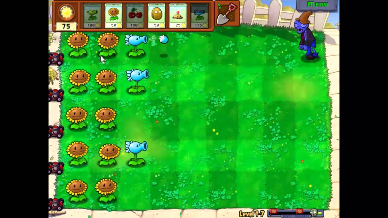 Plants vs Zombies Demo Part 6 - 1-7 - YouTube
