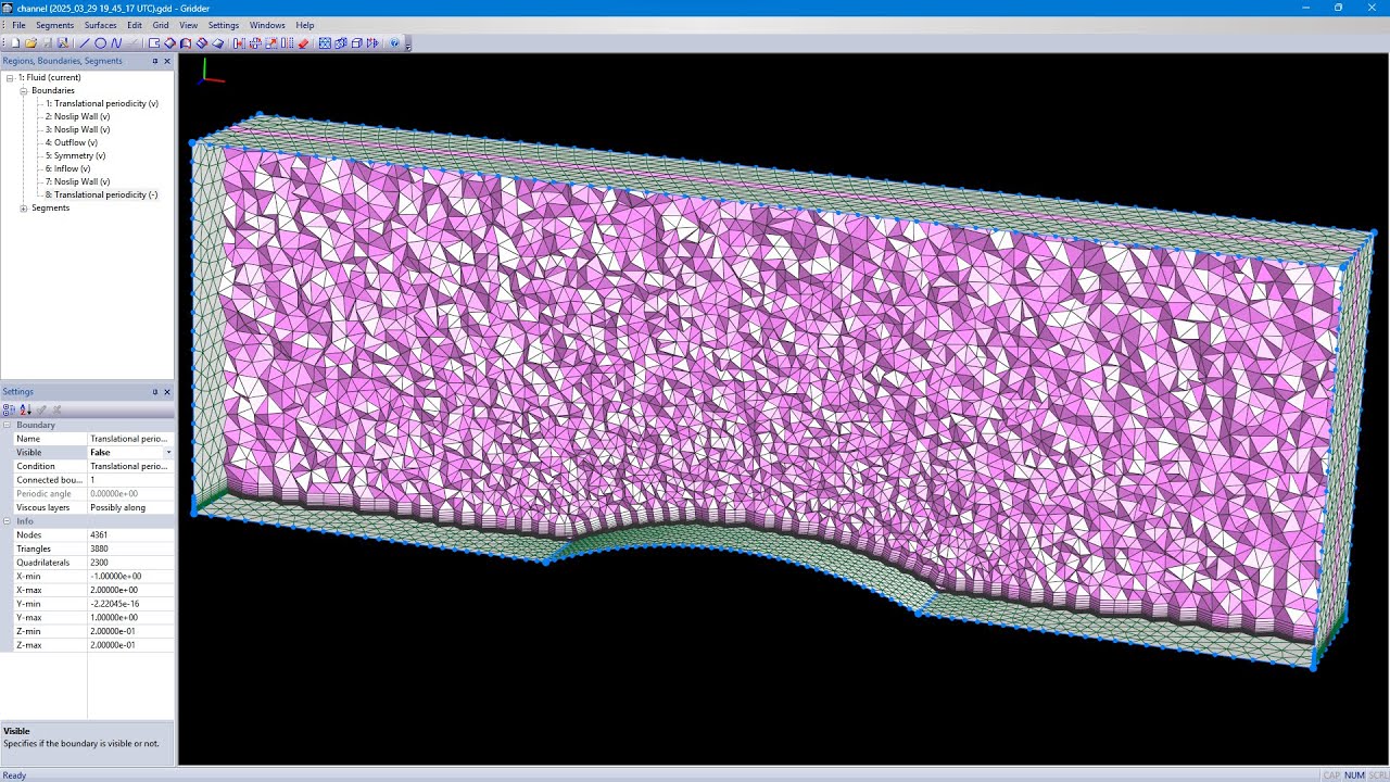 How to generate 3-D mesh with viscous sublayers using Gridder - YouTube