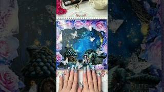 🌙 Blue Fairy Forest Journal With Me 💙 #papercraft #artjournal #craftideas #shorts #viralshorts