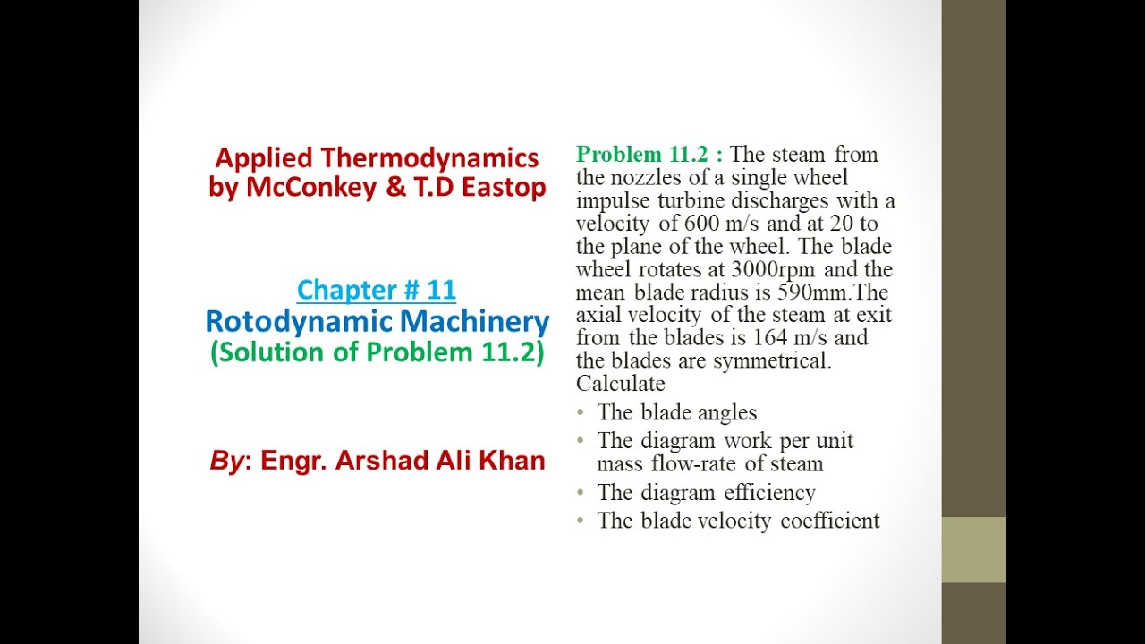 To find blade angles,diagram work,flowrate of steam, diagram efficiency,blade velocity coefficient.