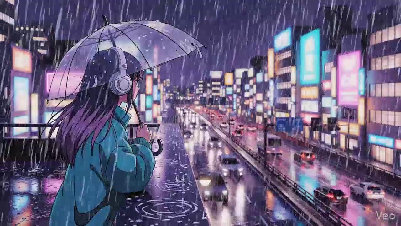 Neon City Rain 🌧️ Lofi Beats for Relaxing Nights