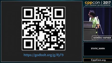 STATIC_WARN - Morris Hafner [ CppCon 2017 ]