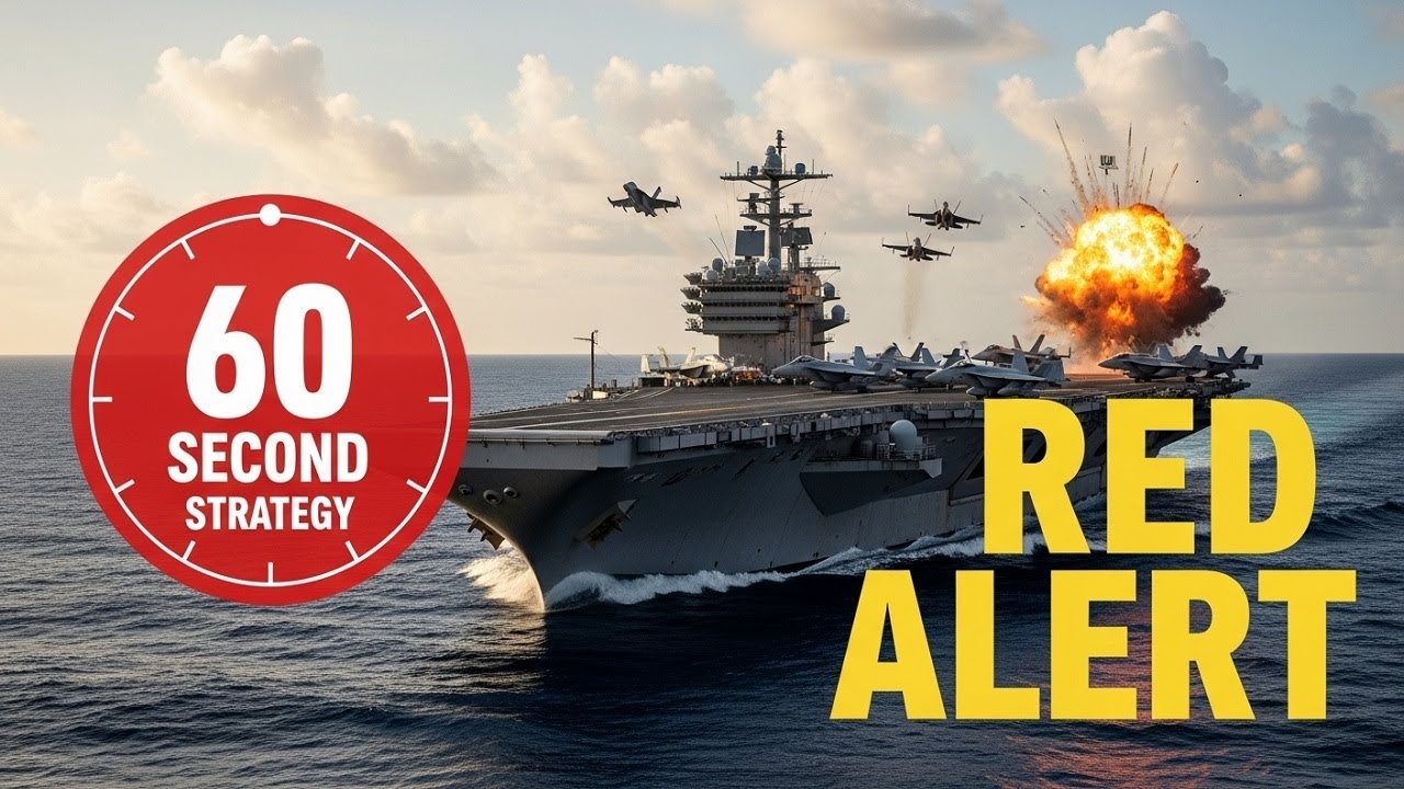 US Navy Scrambles Fighter in 60 Seconds | Drone Threat Neutralized Over the Red Sea.