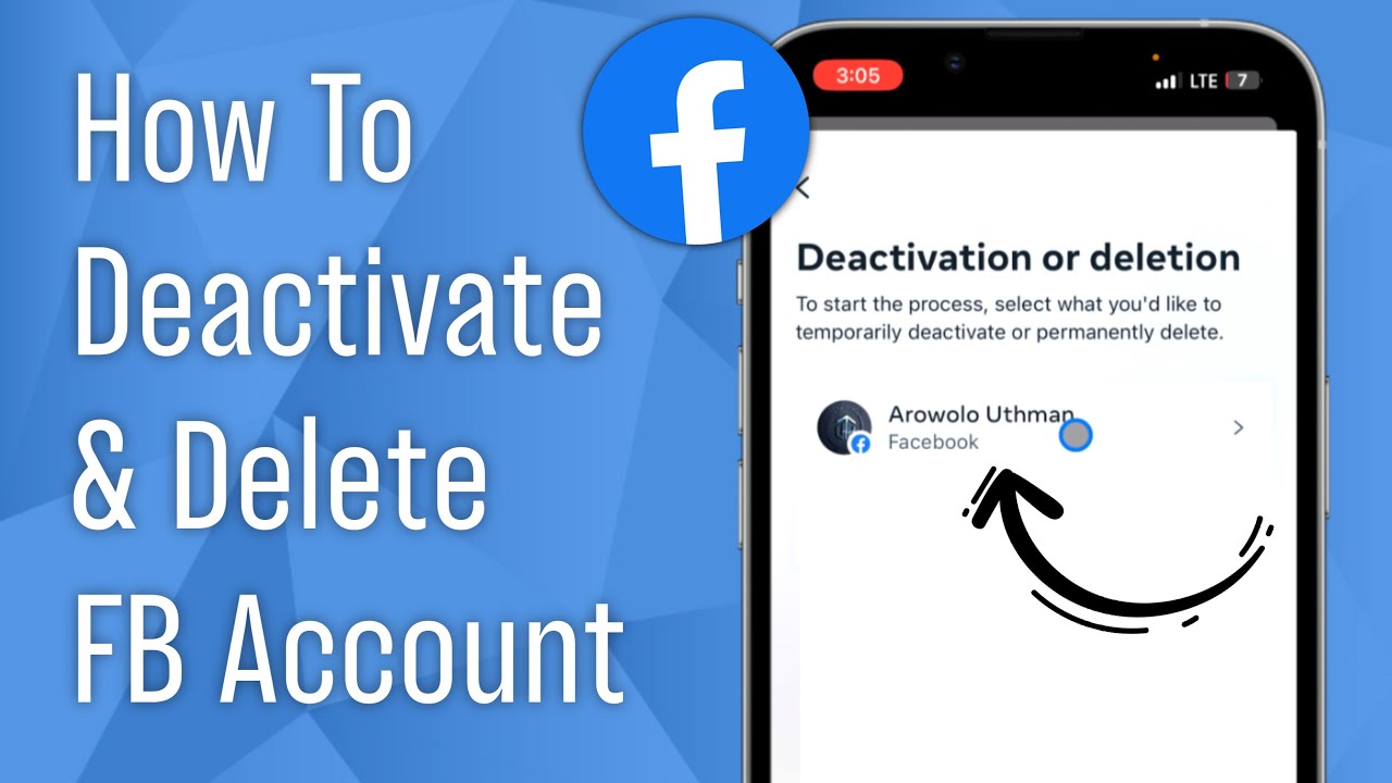 How to Deactivate & Delete Facebook Account - YouTube