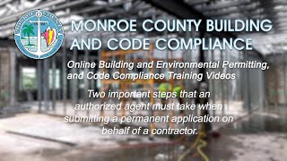 Monroe County Online Permitting - Authorized Agent, Two Important Steps screenshot 2