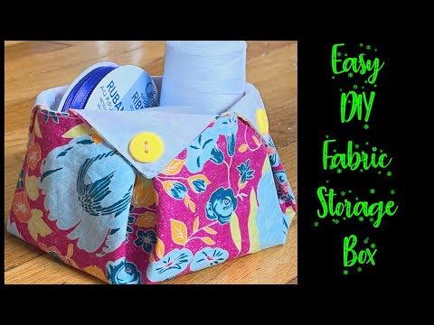 How To Make Fabric Storage Box/Fabric Basket Sewing Tutorial/DIY Fabric ...