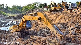 Excavator Steel Bridge Construction | CAT320C Excavator Working On Steel Rope Bridge Construction by TVC Machine 3,412 views 2 years ago 14 minutes, 3 seconds