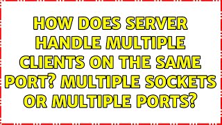 Details How does server handle multiple clients on the same port Multiple sockets or multiple ports Guide