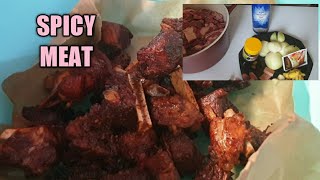 HOW TO FRY HAUSA MEAT | PROPERLY SEASON MEAT