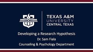 2 Generating a research hypothesis Profile
