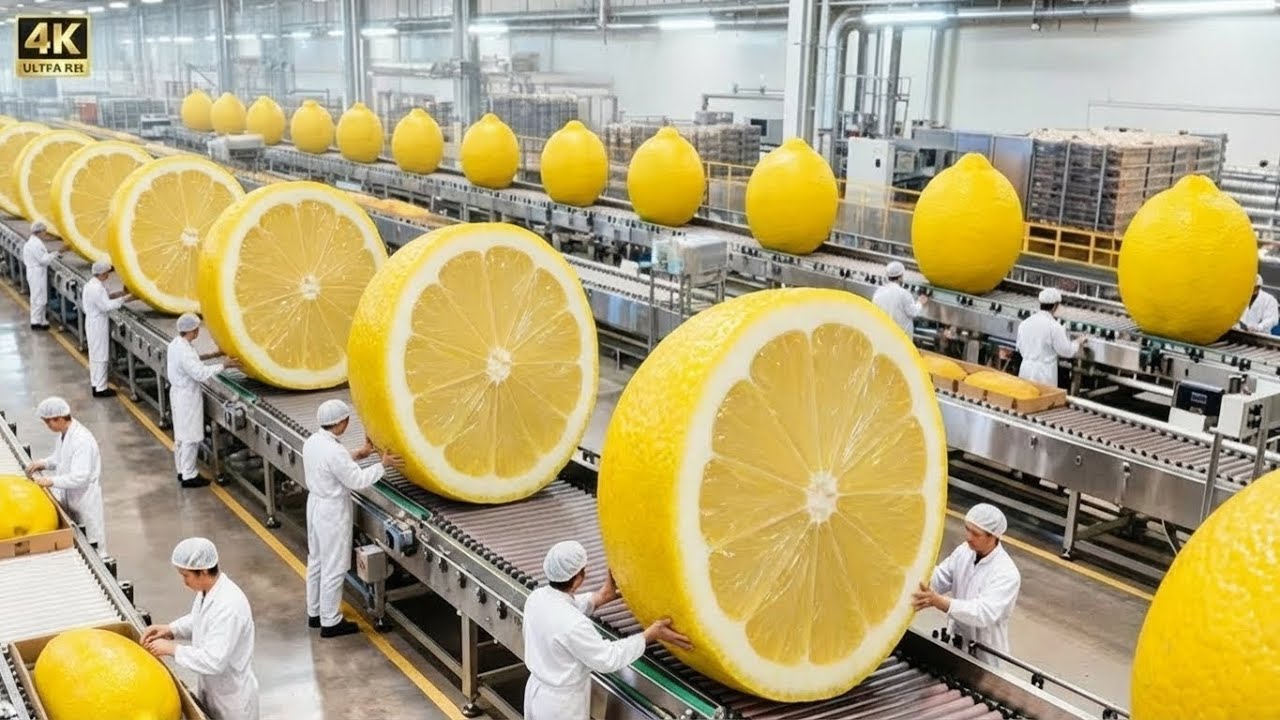 How Modern Lemon Factories Turn Fresh Fruit into Delicious Drinks (Full Process)
