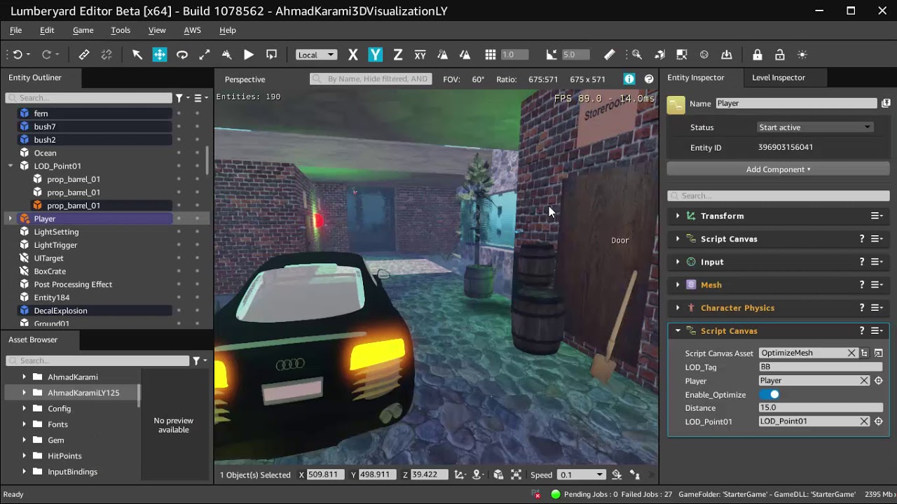 Part11-LOD_Mesh-Script Canvas-Amazon Lumberyard 1.25