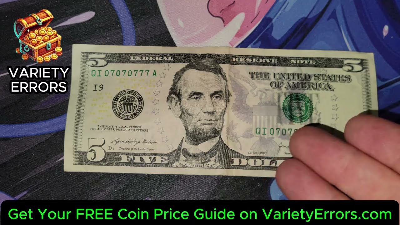 HUGE VALUE for this 'Lucky 7' Banknote Serial Number I Found!