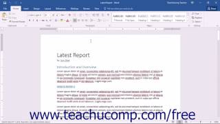 Word 2016 Tutorial Sharing by Email Microsoft Training