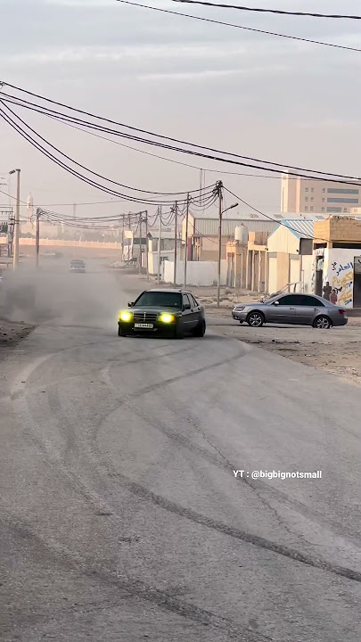 Mercedes Benz 190E / W201 doing the usual drifting.