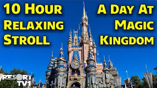10 Hour Magic Kingdom Relaxing Stroll Ambience & Walkthrough - Walt Disney World Windows